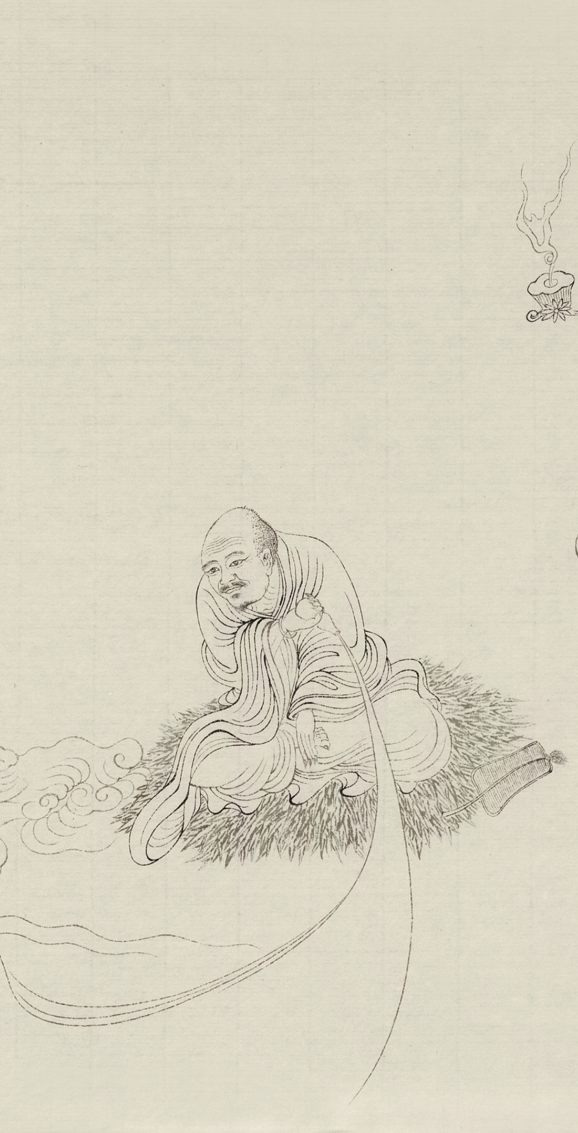 吕布白描绣像图,吕布白描画欣赏