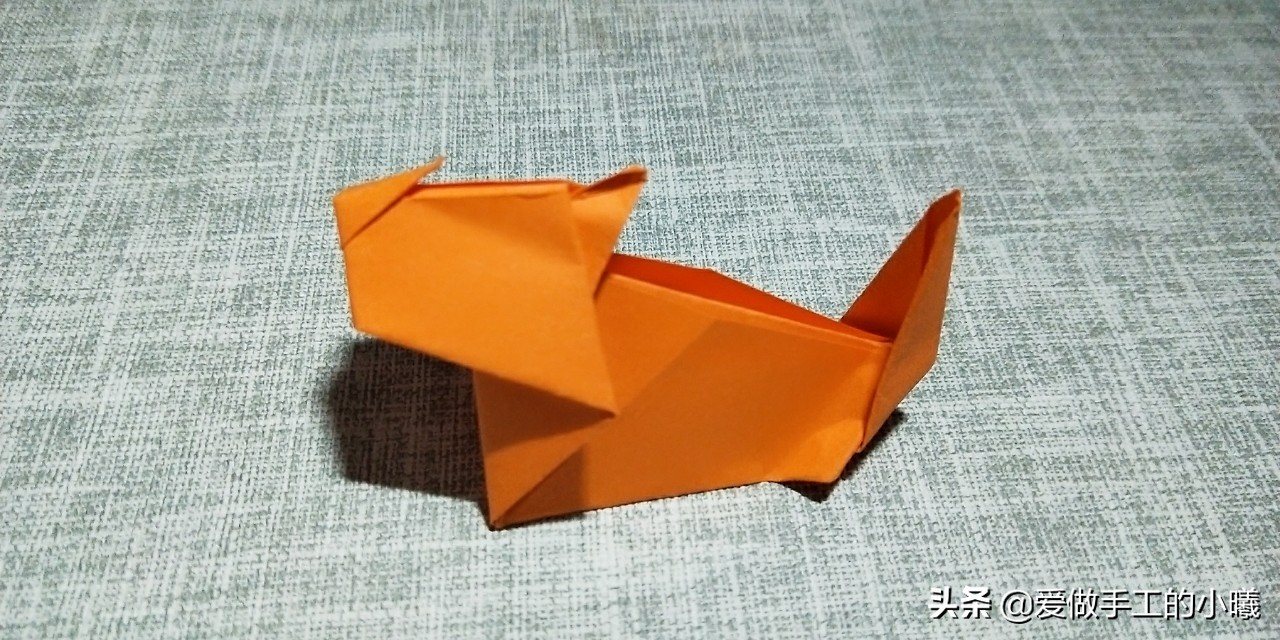 小狗折纸简单折法,简单折纸小狗