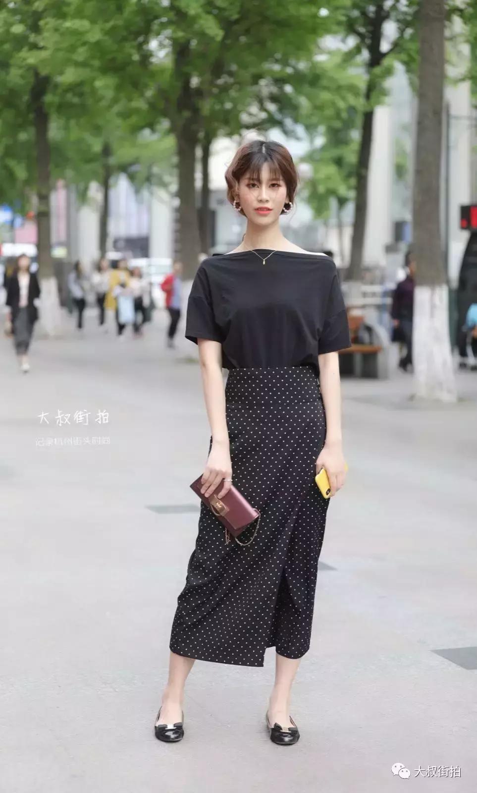 街拍绿色气质v领,街拍大v领