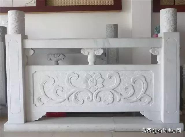 100种石材栏杆图片大全,汉白玉石柱栏杆多少钱一米