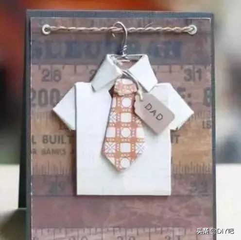 父亲节礼物手工教程使用白色的纸,8-12岁父亲节手工礼物卡纸