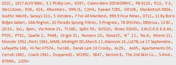 品牌名称中带有数字的,品牌名英文数字