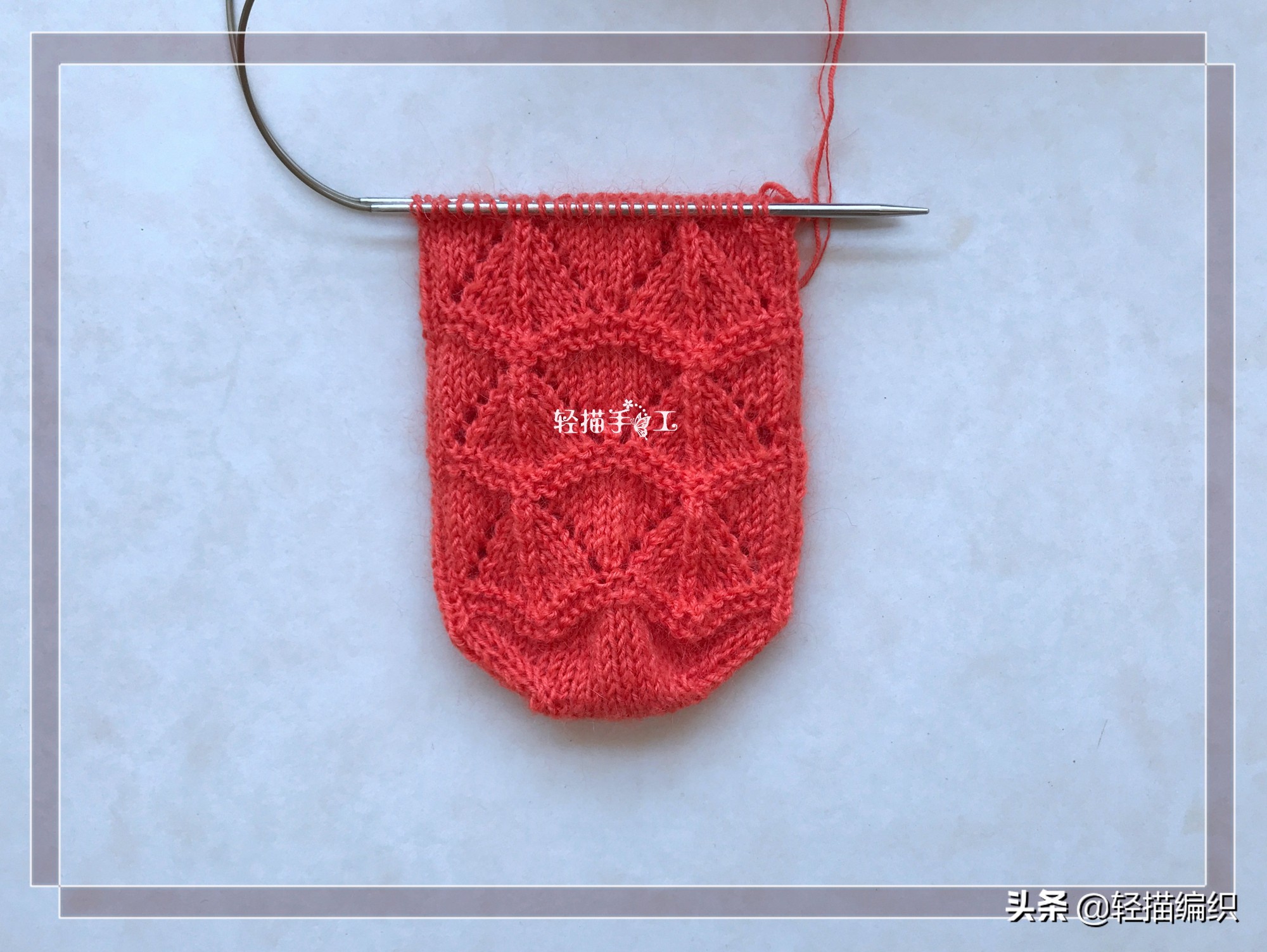 简易毛线袜的袜尖教程,无跟隐形袜编织教程