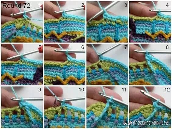 曼陀罗毯子编织教程,苏菲花园曼陀罗毯子钩法高清图解