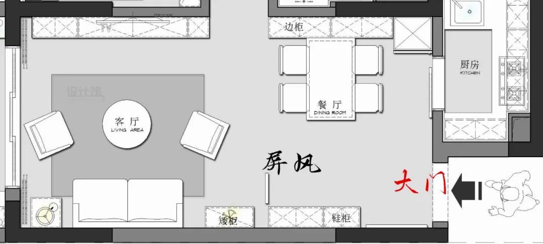 开门就是客餐厅鞋柜怎么做,门口好窄的户型鞋柜放在哪里