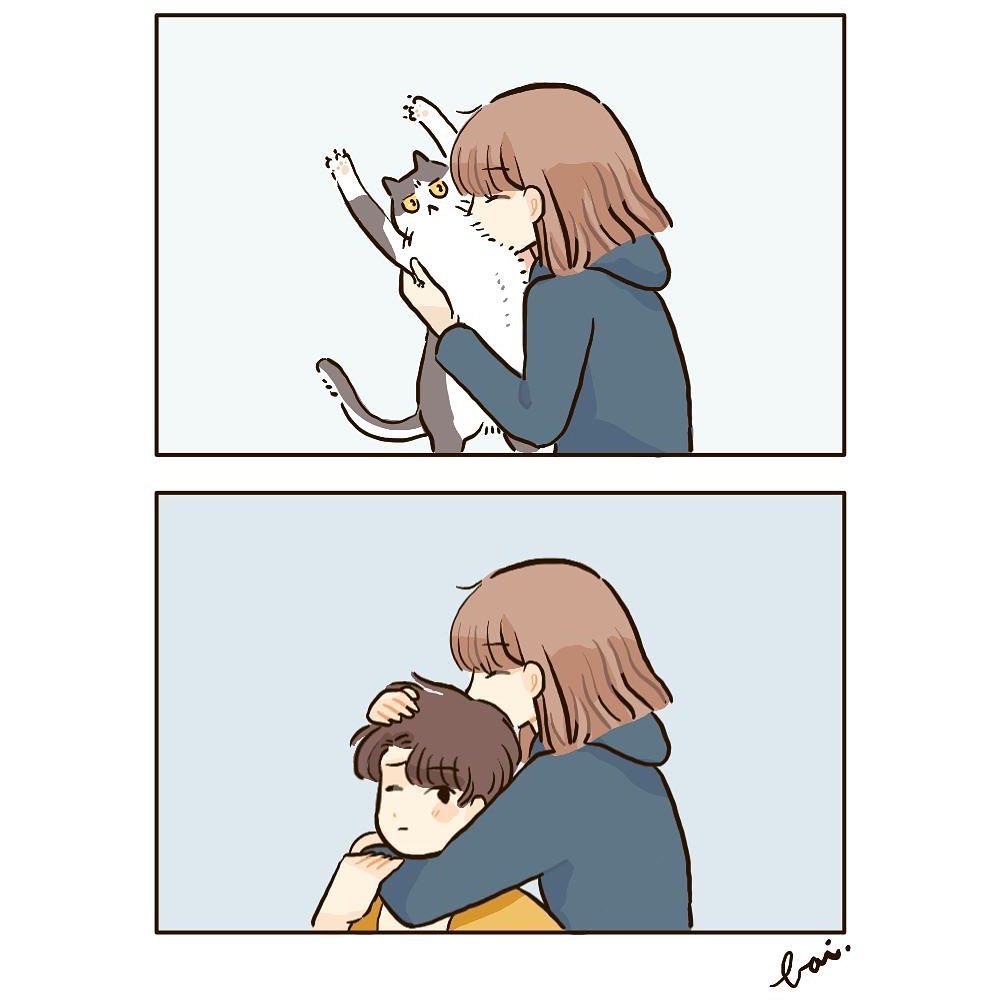 最温馨的情侣小漫画,温馨情侣漫画