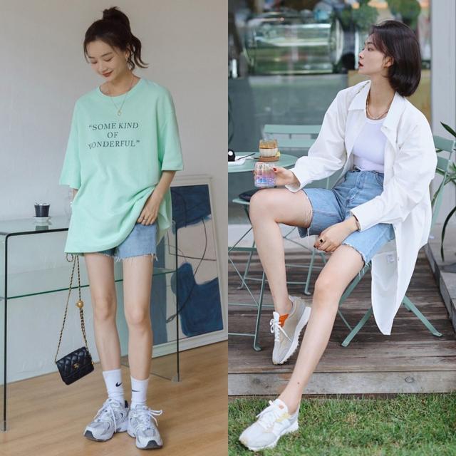 小个子搭什么鞋夏季短裤,小个子穿搭夏季套装配平底鞋