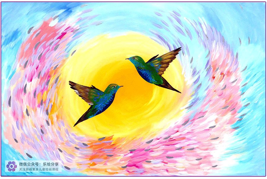 儿童油画作品简单水粉,儿童水溶性油画创意画作品