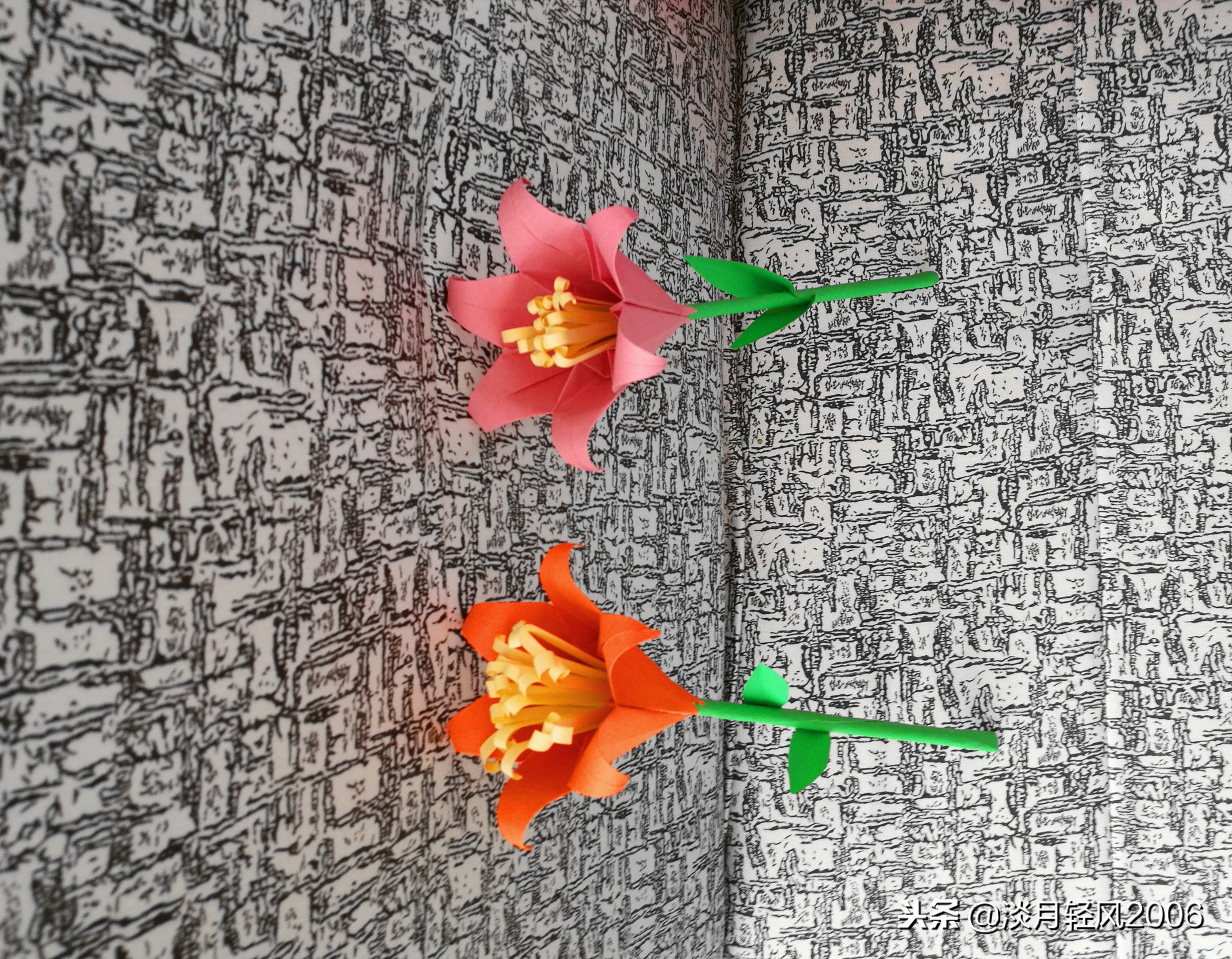 手工百合花制作幼儿园,百合花幼儿手工