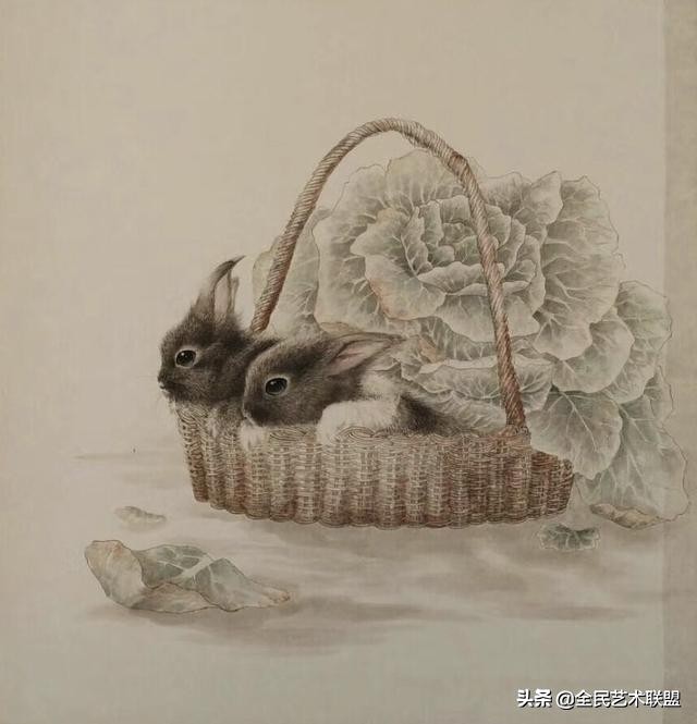 栩栩如生的小猫眯，原来是才女画家贺芳芳的作品