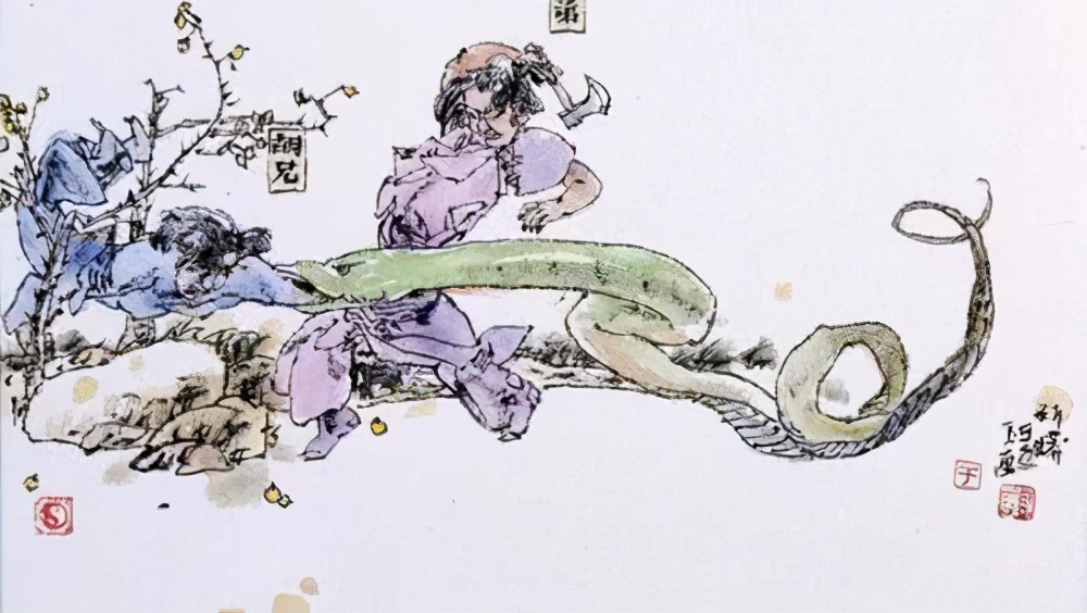 3米长的巨蟒在闹市被发现,巨蟒对巨蟒