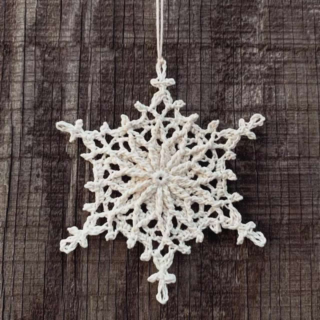 简单手工钩织雪花,钩编高清雪花图解教程