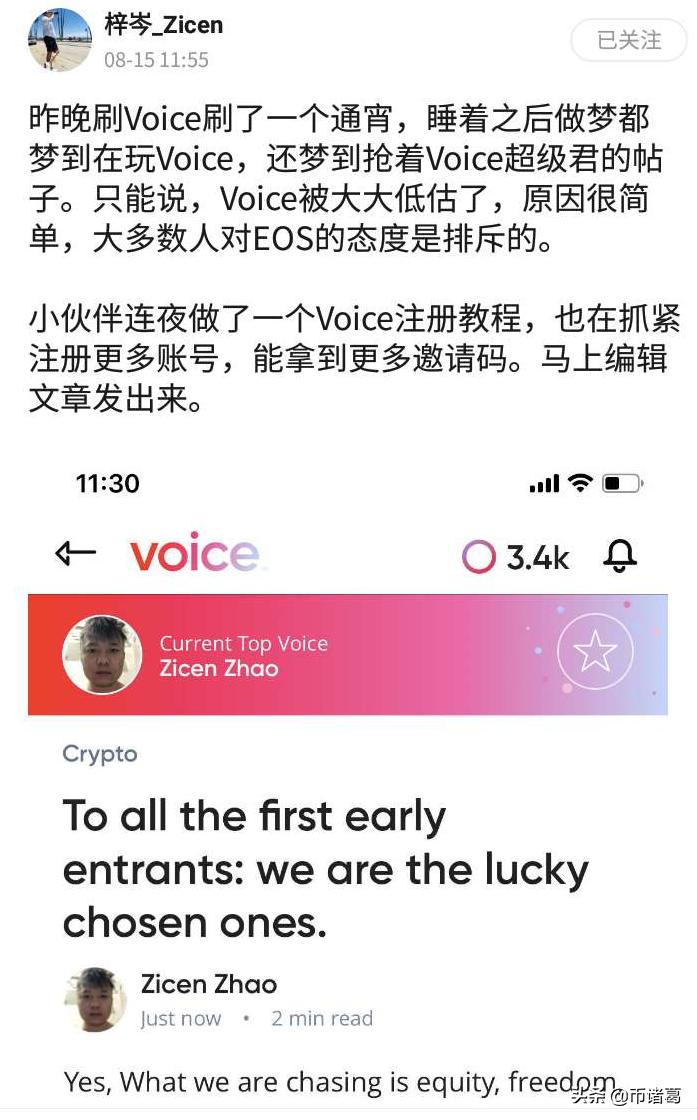 BM喊话EOS是为DEFI而生的，VOICE注册的注意事项及解决方案