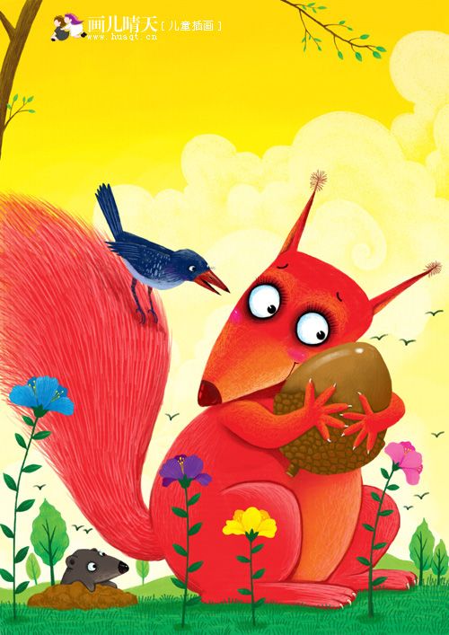 唯美插画壁纸动物,简单又漂亮的动物插画