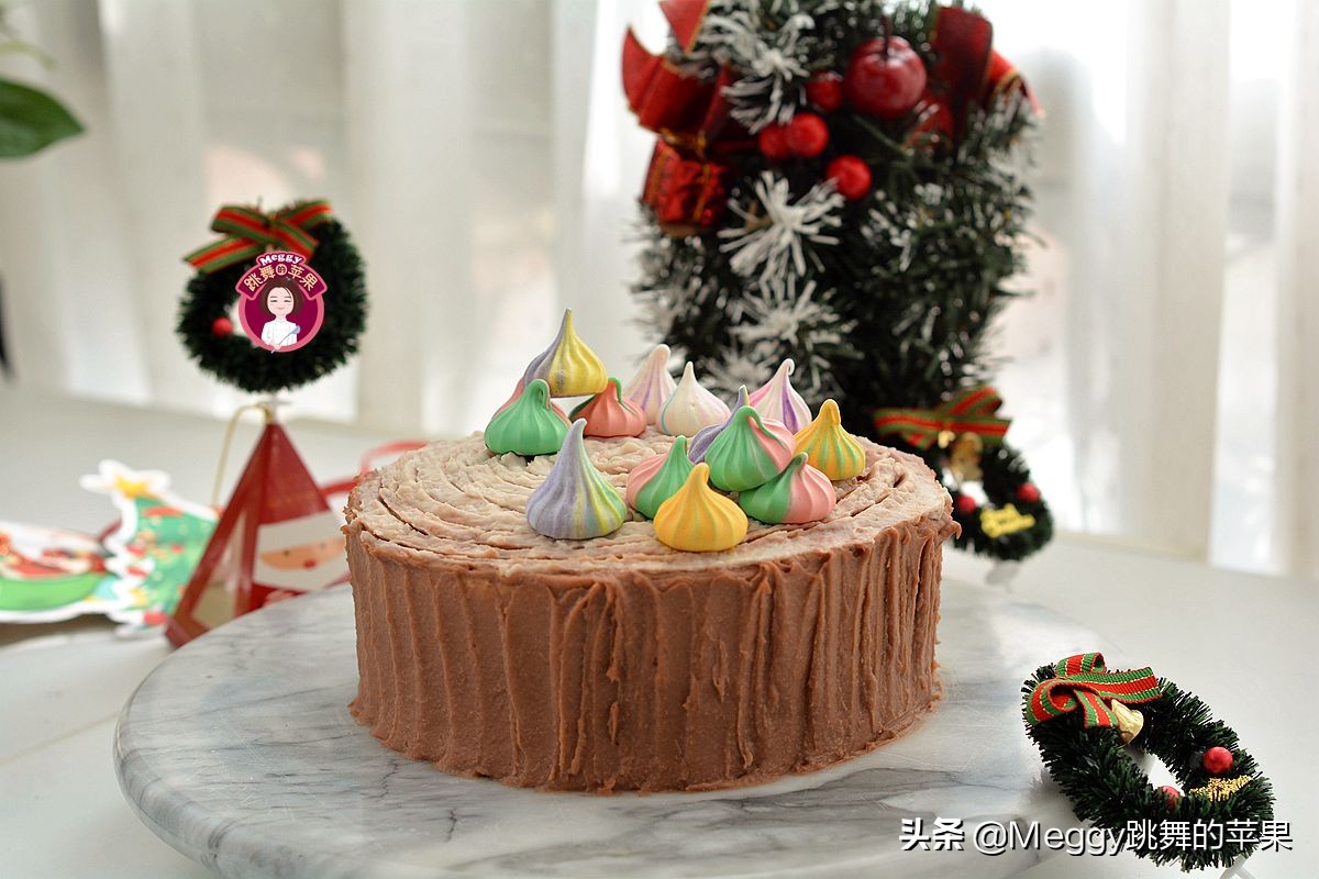 奶油树桩蛋糕教程,最简单的奶油蛋糕做法不用面粉做