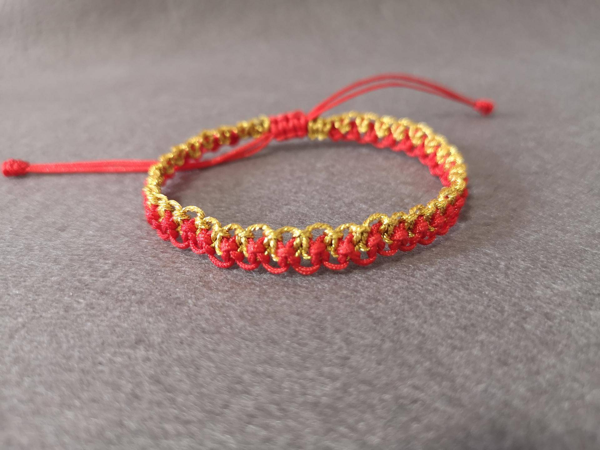 十字结编织手链图解,双向平结的编织手链需要多长的线