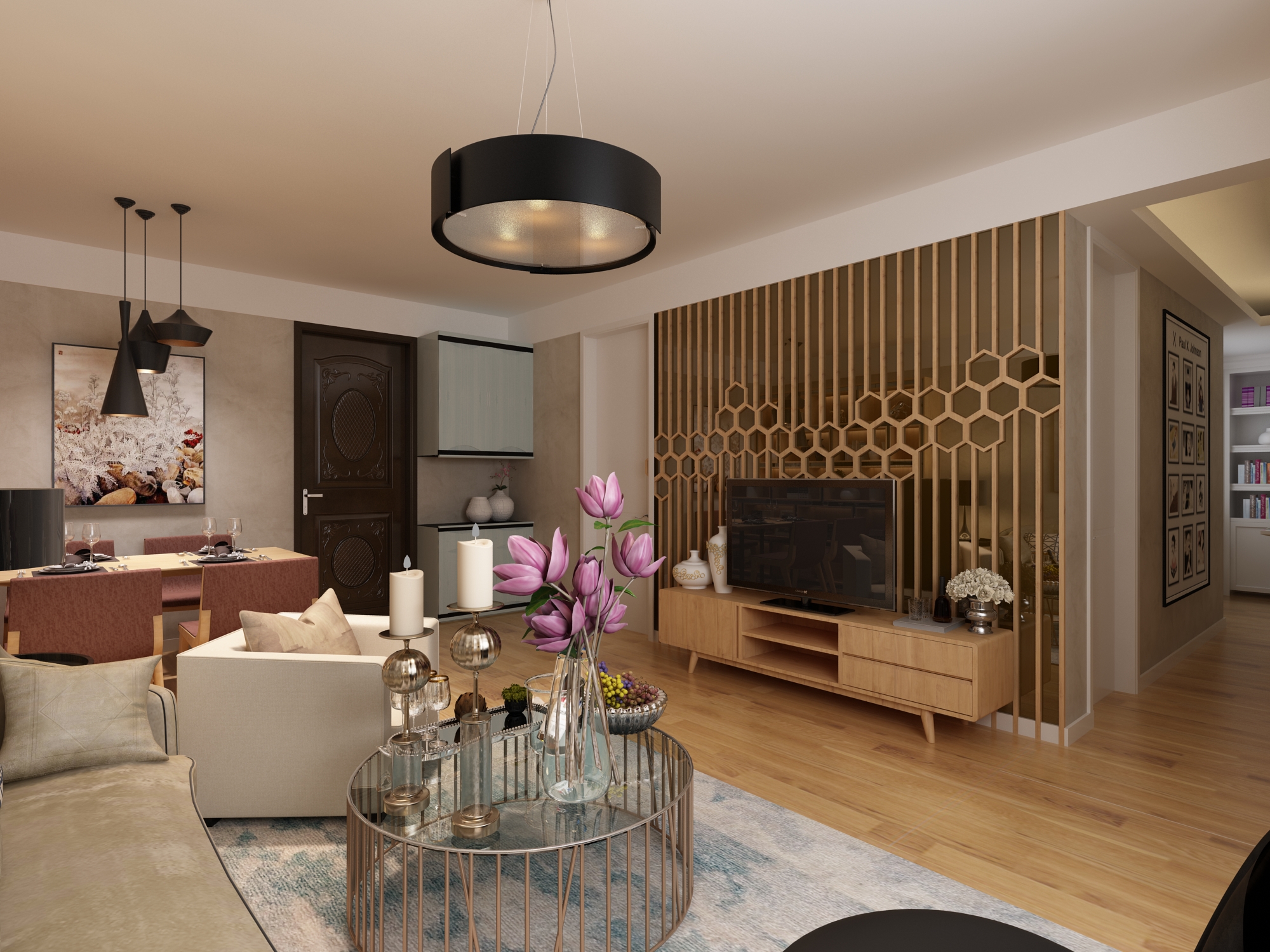 烟台装修｜万象城88㎡装修设计方案，现代简约装修案例