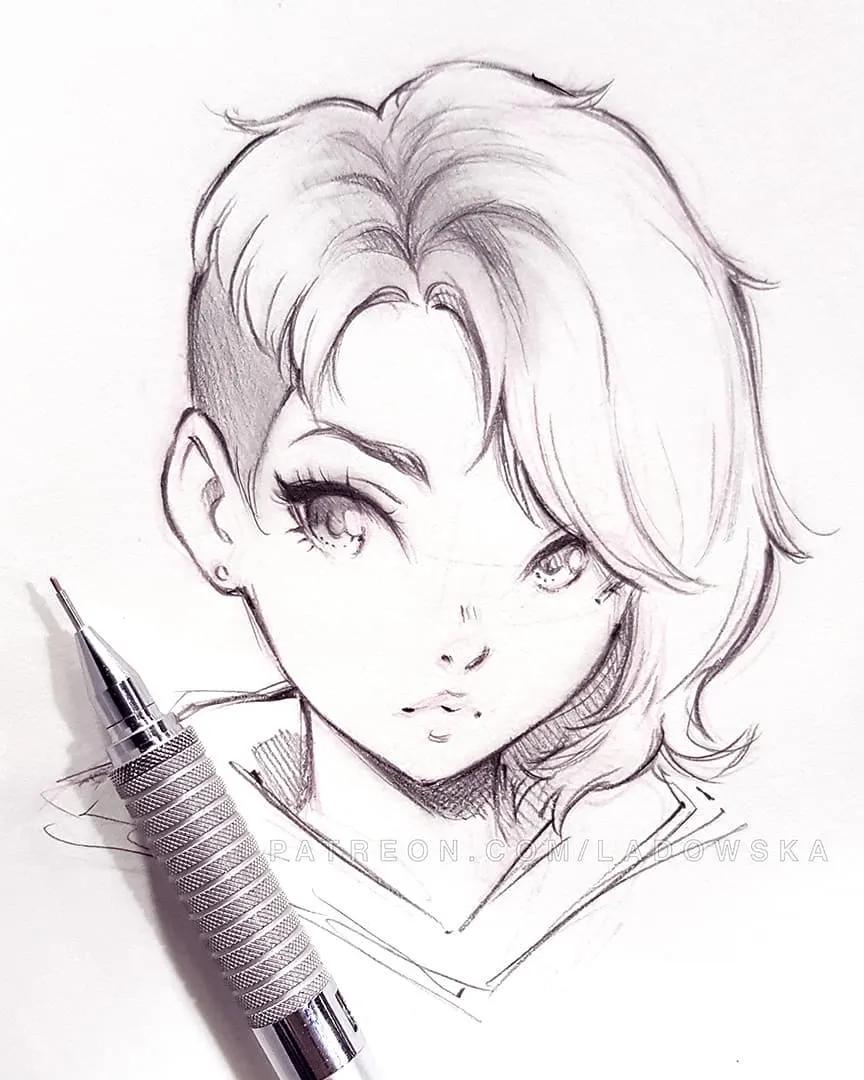 软萌可爱的动漫美少女怎么画,画可爱的动漫美少女特别简单