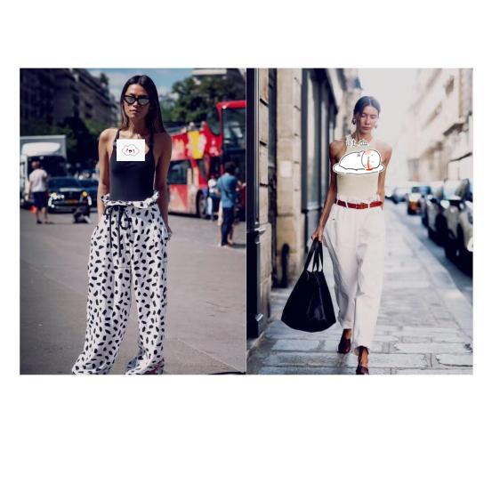 今年流行的纸袋裤怎么穿,新款流行好看显瘦百搭裤