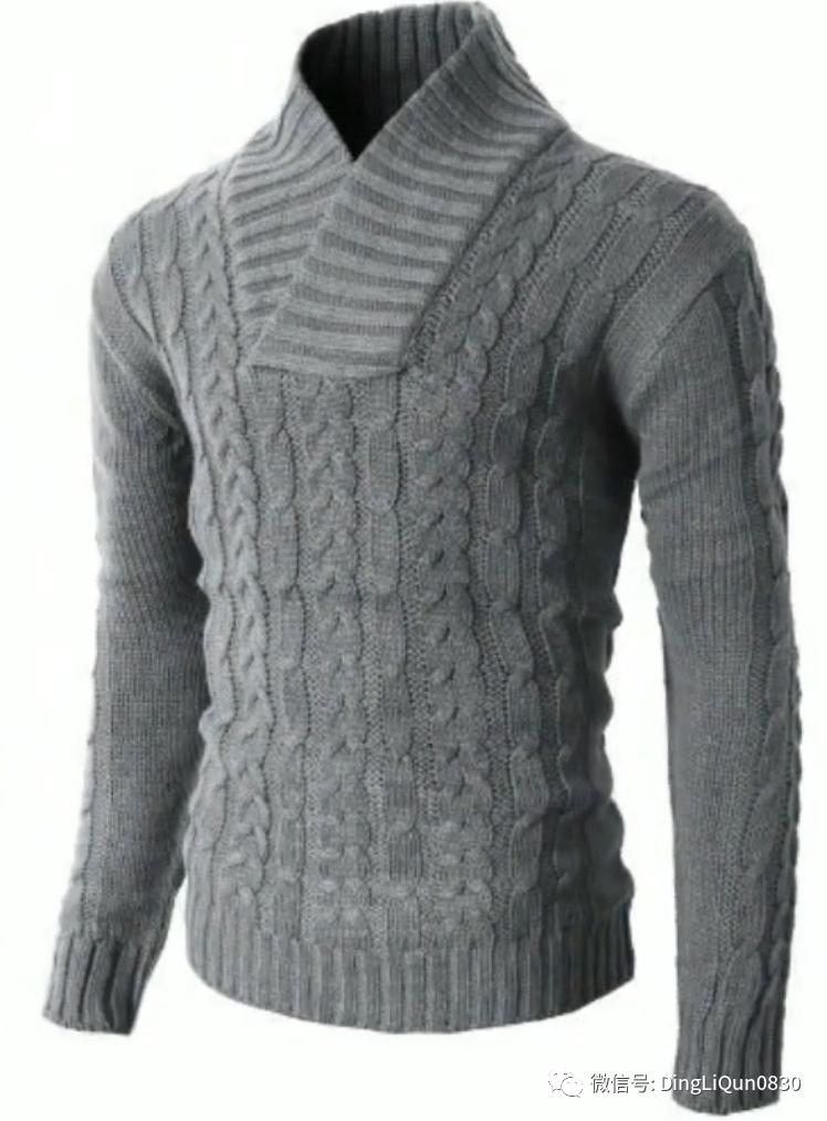 男士针织衫开衫秋冬款手工编织款,手工针织衫男款花样