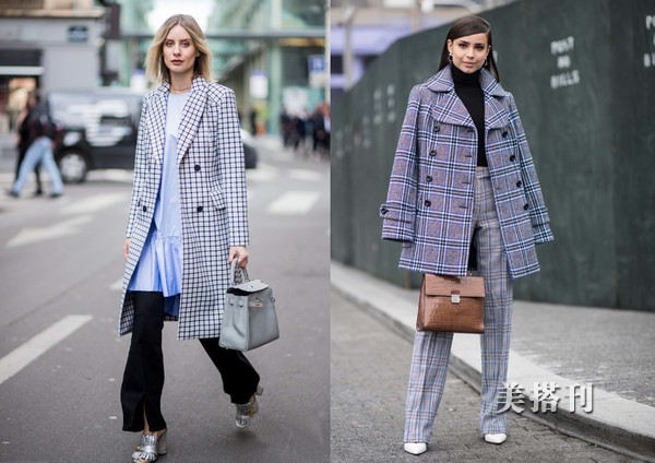 MiniPeace格纹大衣,短款格纹毛呢大衣的搭配方法