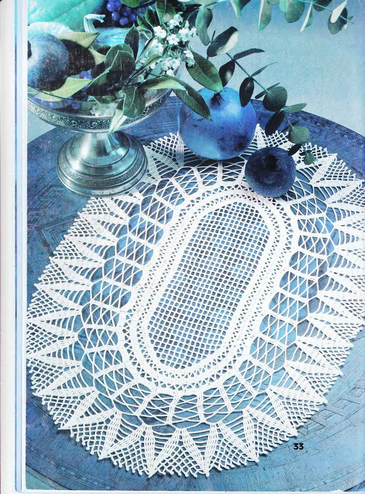 有漂亮的台布钩针图解吗,钩针编织桌布盖巾教程