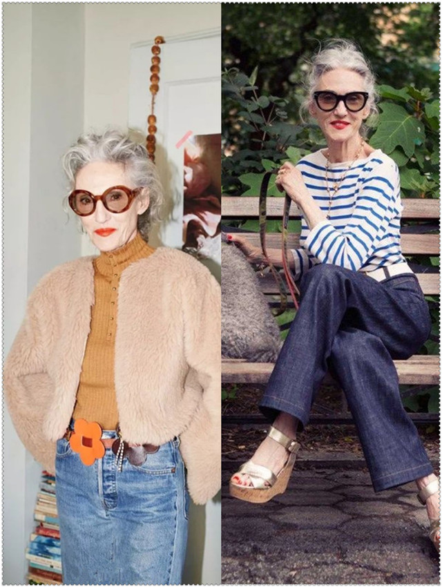 法国60岁奶奶随性穿搭火了,七十多岁法国奶奶的时尚