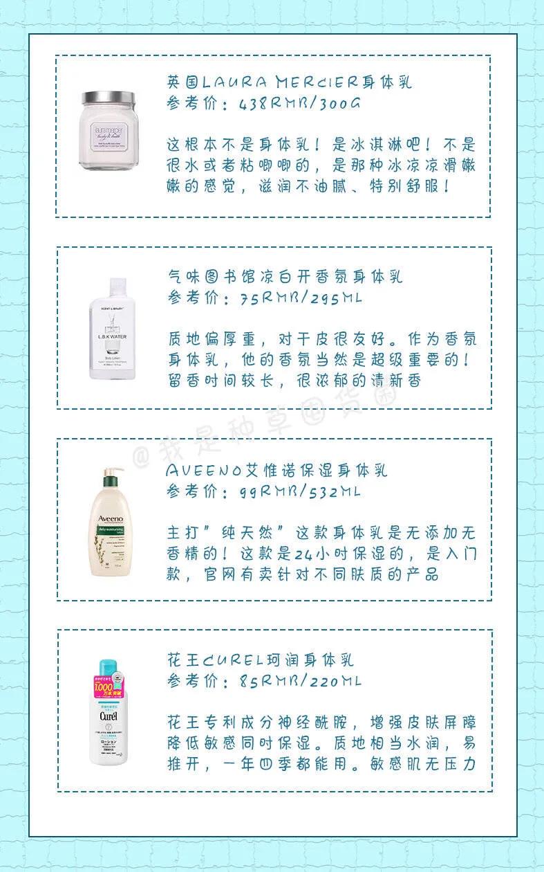 肤感好的身体乳测评,32款身体乳