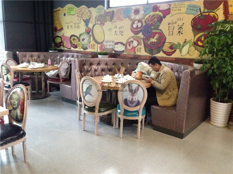 餐饮流行沙发卡座款式,100种餐厅卡座设计