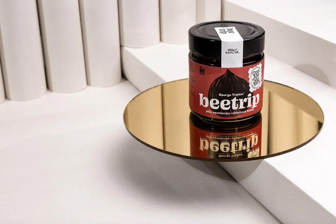 蜂蜜插画包装设计创意,高端蜂蜜产品包装设计