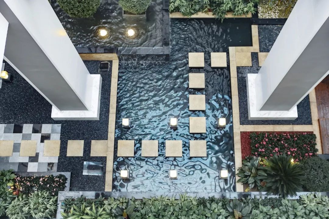 园林式办公区效果图,办公区花园景观设计