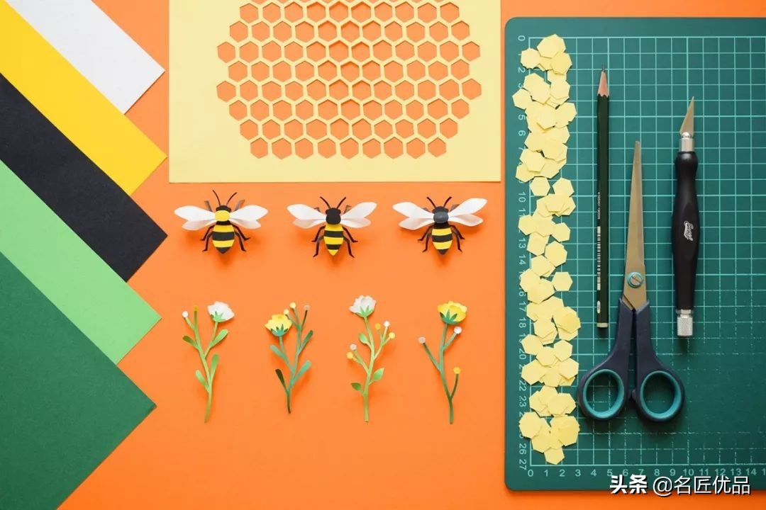 适合做多层立体纸雕的图,屋子半立体纸雕