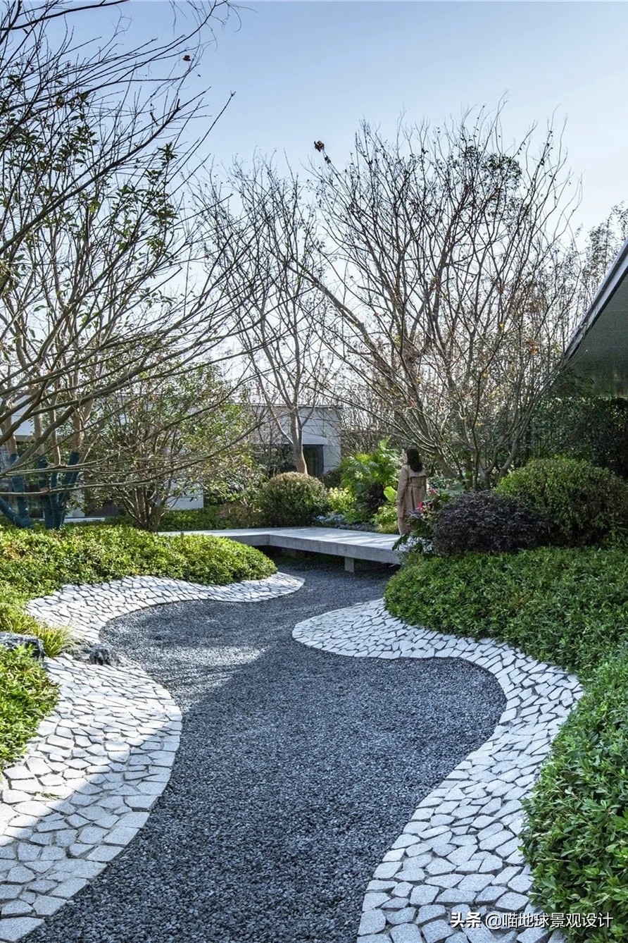 枯山水景观庭院,枯山水禅意小景观中式庭院