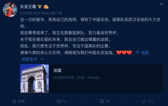 大巴黎球员对王霜的评价,王霜对巴黎球迷的评价