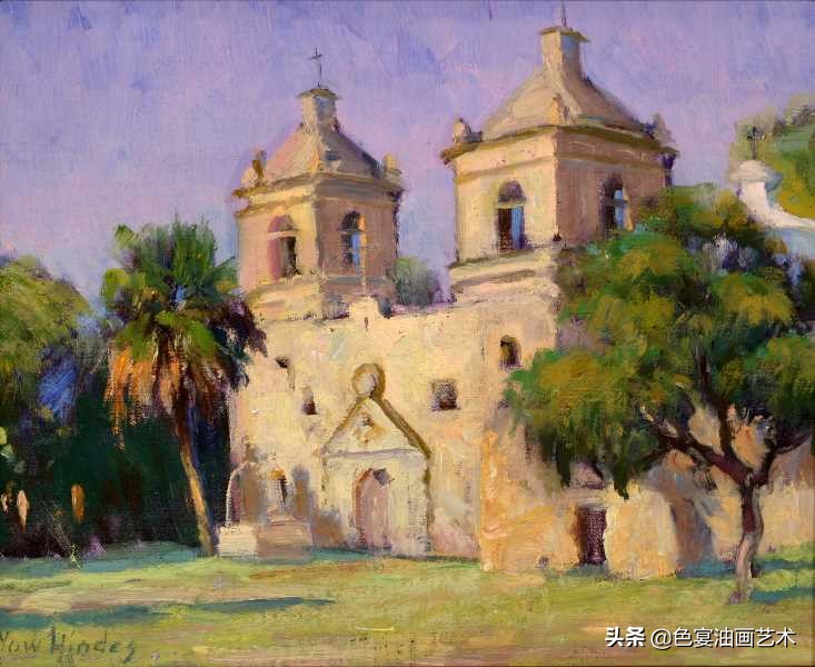 现代风景油画高清大图,后现代油画素材