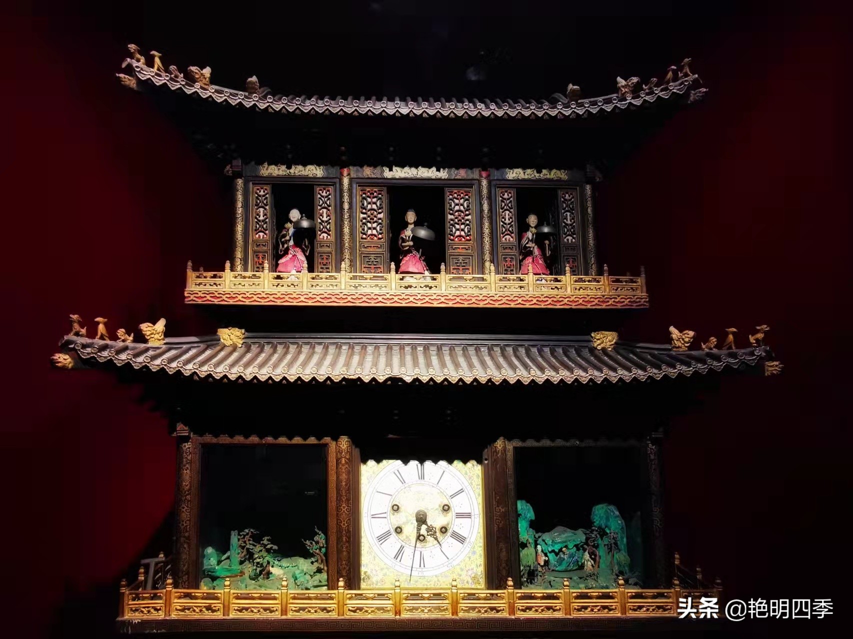 参观故宫的钟表图,展示一下故宫的各种钟表