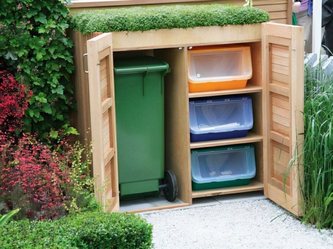 自制楼顶花坛方法及图片,菜园自制木板花坛围栏废物利用