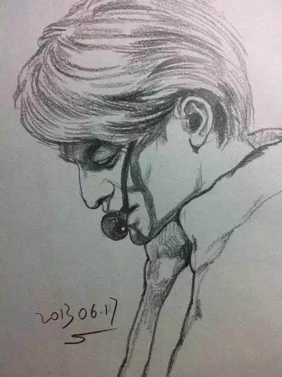 速写看一眼画一笔,用速写的方法画肖像画