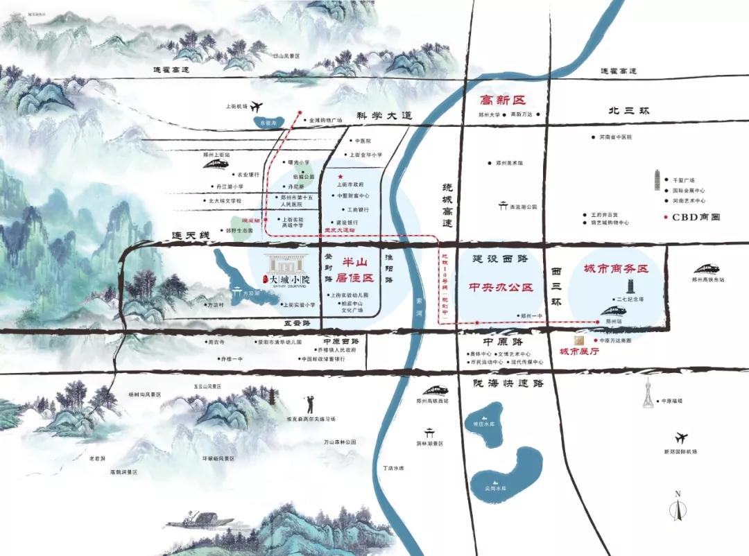 依山傍水苏式园林庭院,自然清幽山谷依山而建的院落