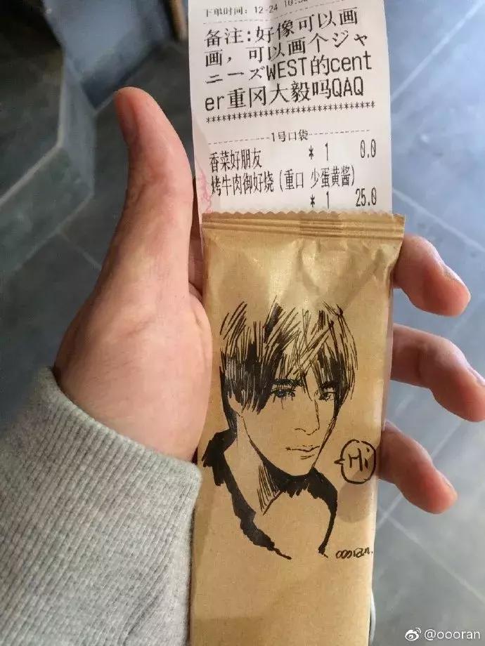 外卖小哥无所不能画画,外卖小哥手绘火了