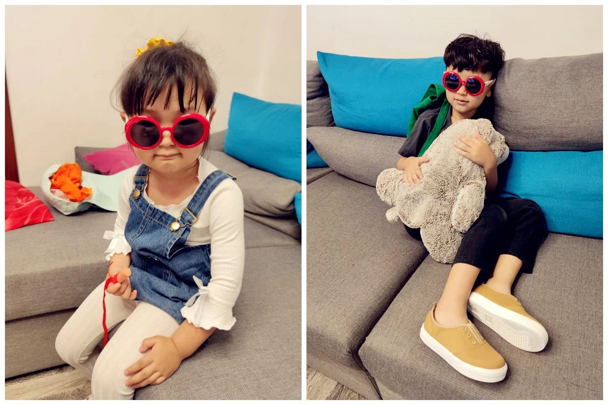 买了一个蓝墨镜,儿童墨镜7-12岁酷墨镜怎么选