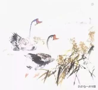 鹅画法可爱简单在陆地上行走,图文教程鹅写意画法