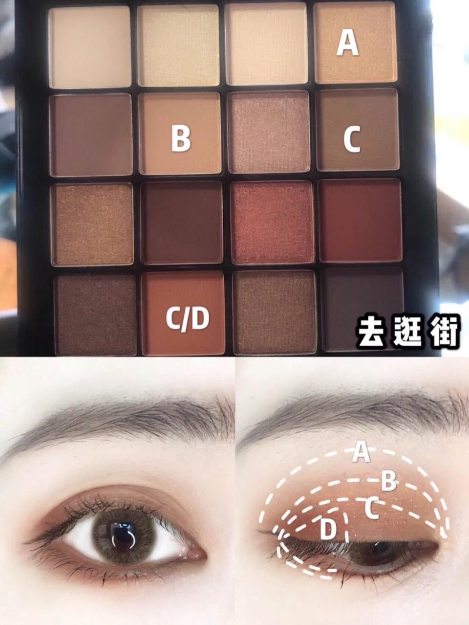 nyx16色眼影盘不同妆容画法,nyx16色眼影盘教程适合新手吗