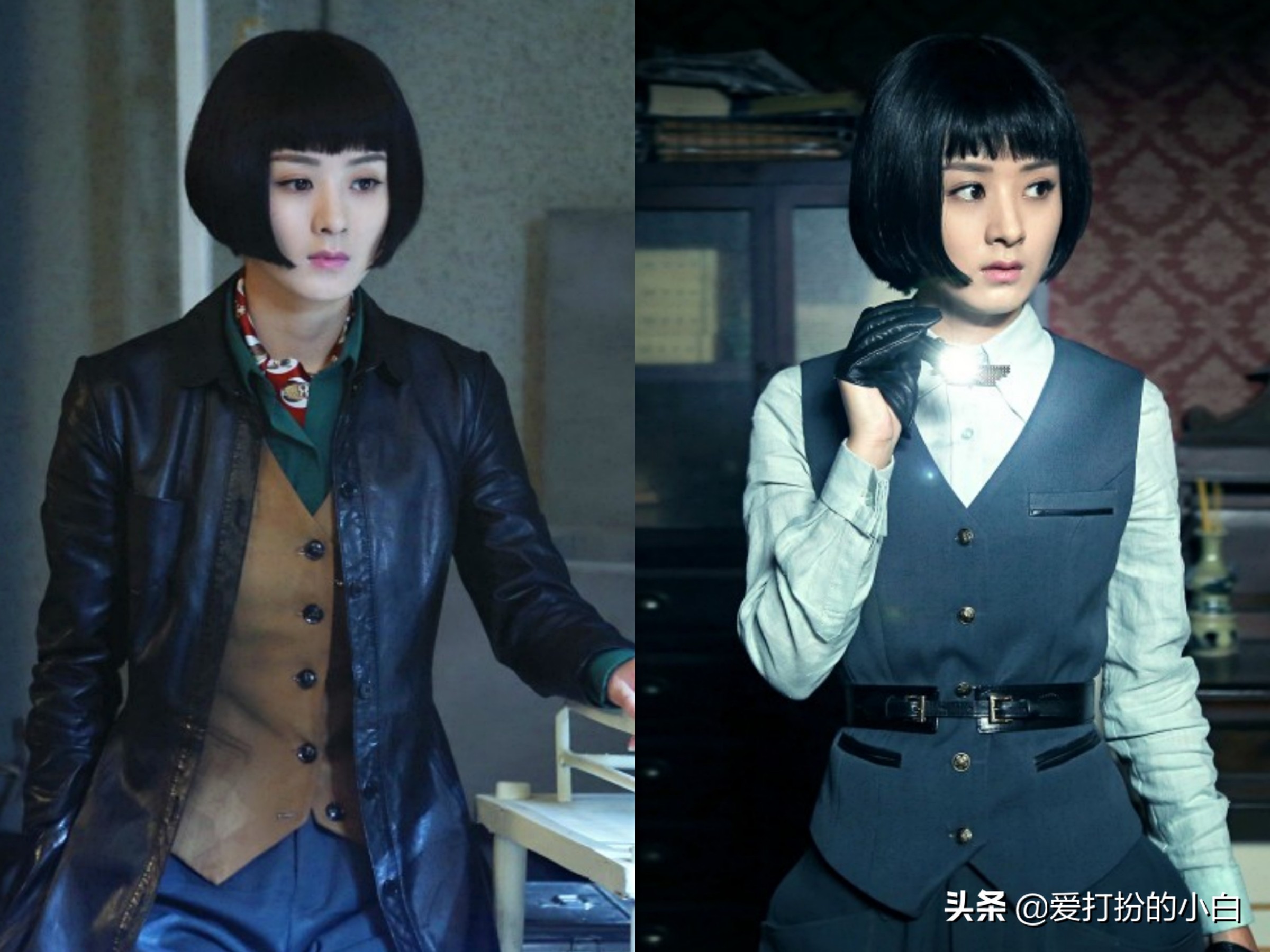 赵丽颖真的很适合这样复古的装扮,赵丽颖复古衬衫穿搭