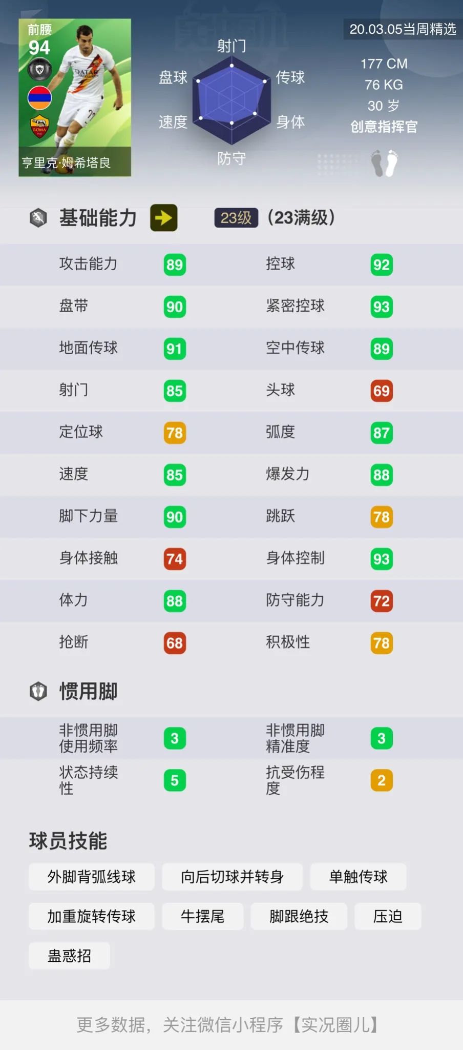 「重磅」标志性时刻新卡!新传奇DLC5.0详情,周精选球员简评