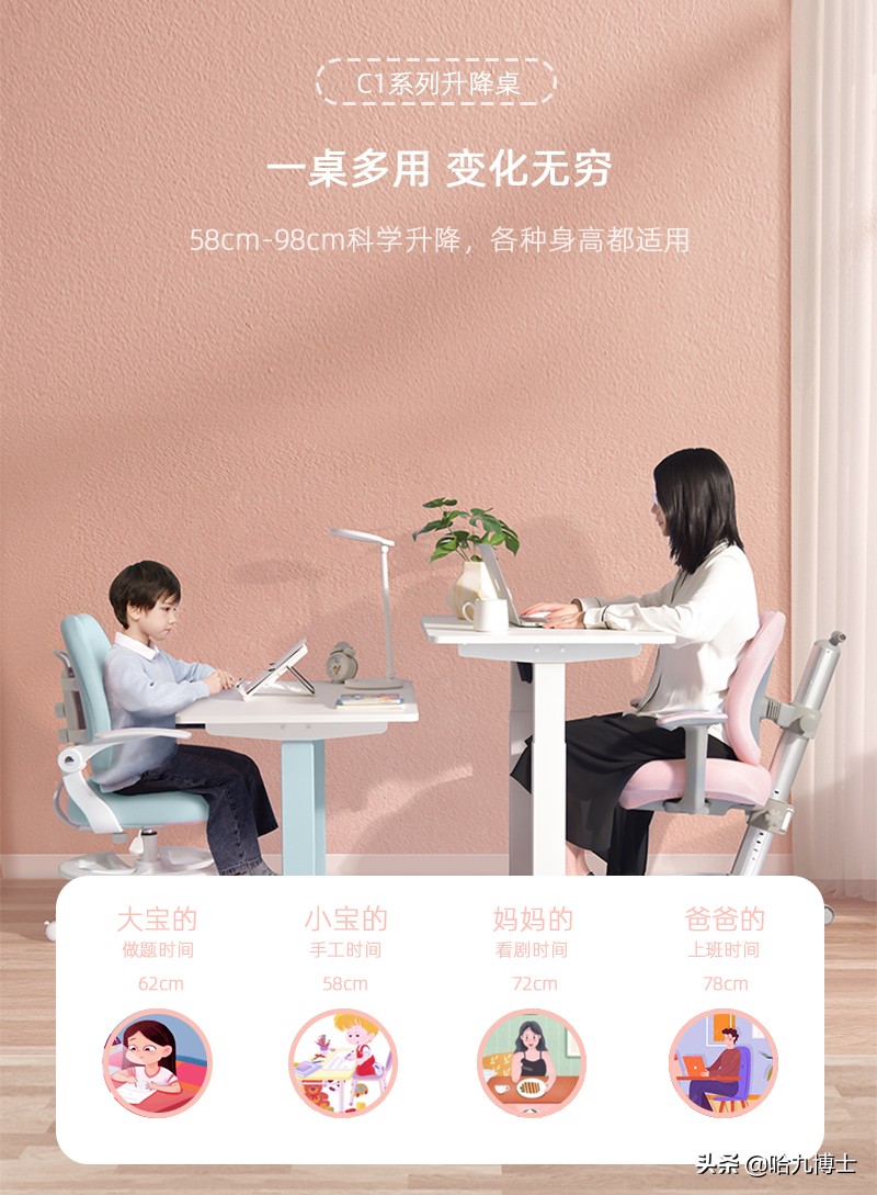 哈九博士告诉您:儿童专用学习桌椅是鸡肋还是必备品?