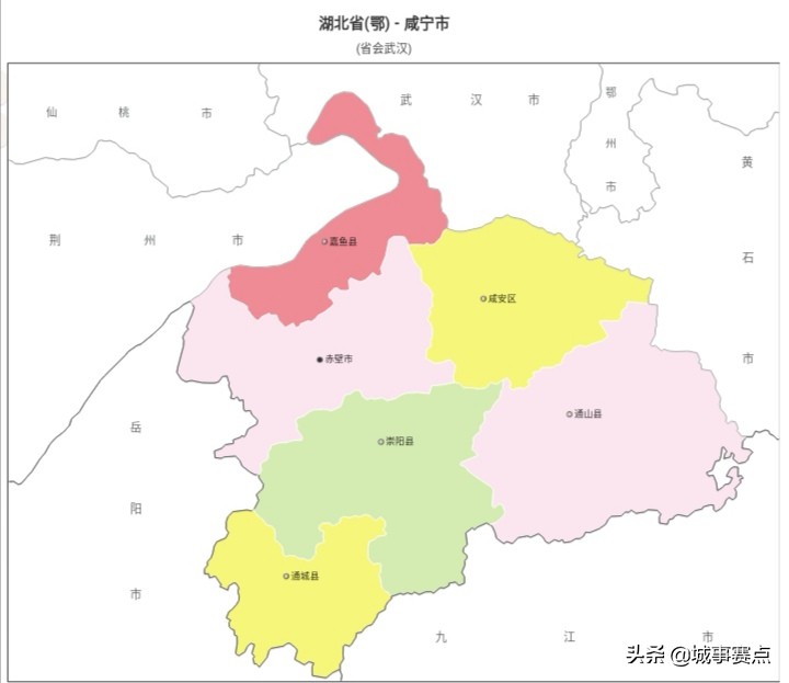 湖北省地图行政区划,湖北省各市县行政区划图