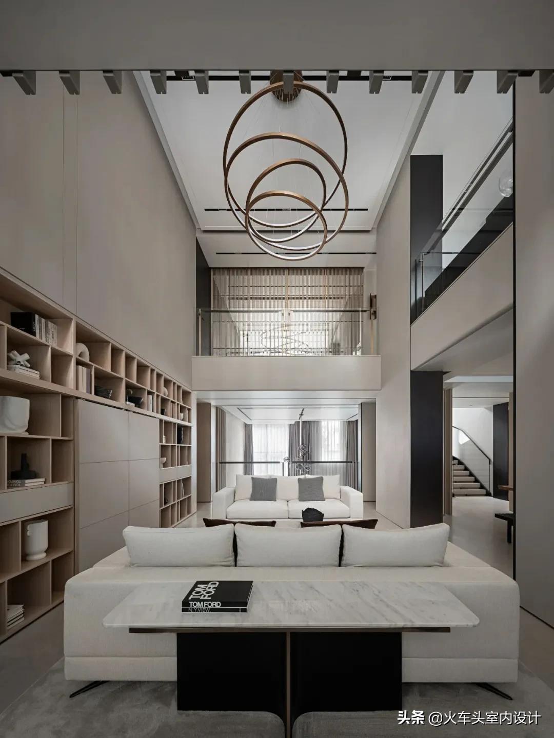 80款挑空客厅设计,大宅就该有这气势