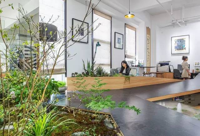 园林式办公区效果图,办公区花园景观设计