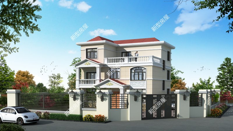 自建房欧式风格门头,农村住宅门头欧式